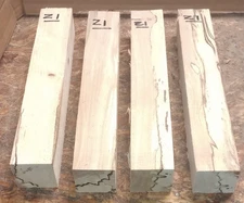 4 SPALTED BEECH TURNING LATHE WOOD BLANK LUMBER 2" X 2" X 12" Z1