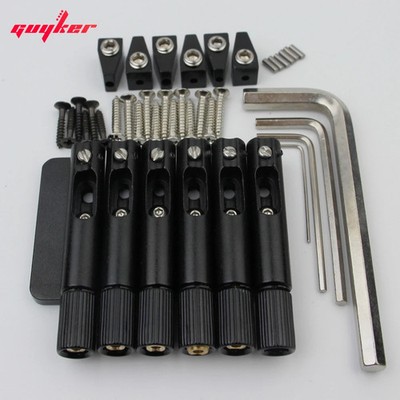 Guyker Single Fixed Fan Bridges for 6/7 String Electric Guitar Bridge Headless 