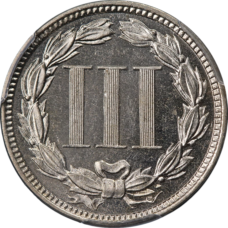 1881 Three (3) Cent Nickel Proof PCGS PR65 Cameo Superb Eye Appeal Strong Str... - Image 2 of 4