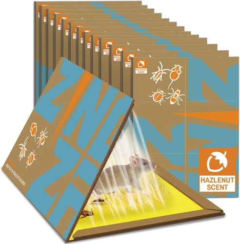 Sticky Mouse Traps Glue Boards 10-PK, 3X Faster Catch with Built-In Hazelnut Sce - product listing photo