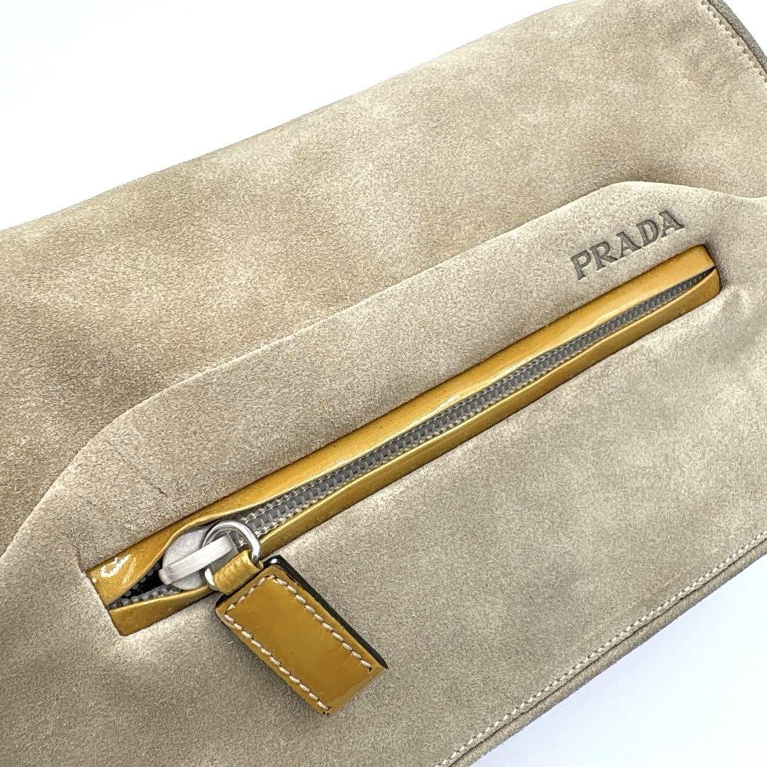 PRADA Shoulder Bag Purse Logo Suede Leather Authentic thumbnail 24