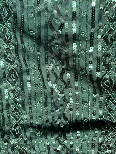 MAC DUGGAL 93874 emerald green dress 14 W Long Sleeve Beaded NWT NEW - Picture 12 of 12
