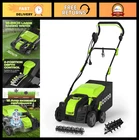 Electric 2-in-1 Dethatcher & Scarifier, 15 Amp Motor, 16-Inch, Adjustable Depth,