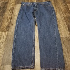 VTG Levis 505 Regular Fit Jeans Men's 40x30 Blue Denim Straight Dark Wash