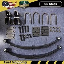 For 3500lb Single Trailer Axle Suspension Kit Leaf Spring U-bolt & Hanger Kit