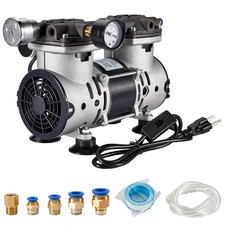 Vacuum Pump 85lmin With Switch 380w Oilless Pump With Vacuum Meter For Lab 110v Vacuum Pump 85lmin With Switch 380w Oilless Pump With Vacuum Meter For Lab 110v