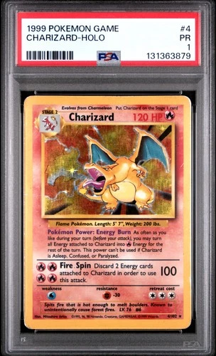1999 POKEMON GAME #4 CHARIZARD-HOLO PSA 1