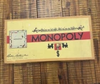 Vintage 1954 Monopoly Board Game Parker Brothers Complete Wood Player Tokens