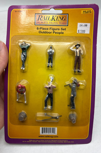 Juego de 6 figuras MTH Railking O Scale Train Trackside Outdoor People 30-11057 | Condition: New