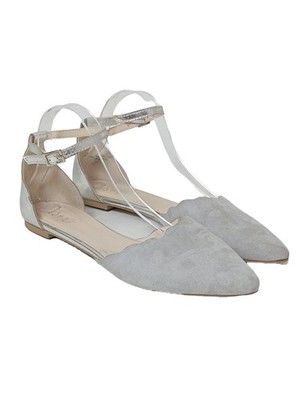 ANOTHER PAIR OF SHOES Riemchen Ballerinas Damen Ballerinas Gr. DE 42 hellgrau