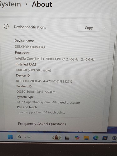 Lenovo ThinkPad 13 Gen 2 13.3" CORE i3-7100U 2.4GHZ 8GB 256GB,T/SCREEN, SL21 - Picture 5 of 15