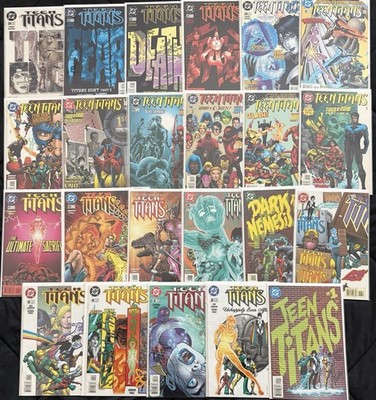 Teen Titans Comic Lot 1996 Series #1- 24 Near Complete Miss 18 | Jurgens | Perez