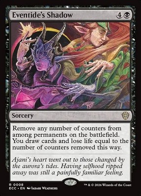 *MtG: 4x EVENTIDE'S SHADOW - Commander Lorwyn Eclipsed Rare - magicman-europe*