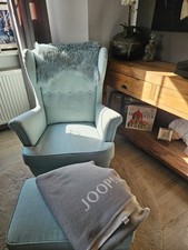 Ohrensessel Ikea Strandmon Türkis (pass. Hocker erhältlich)