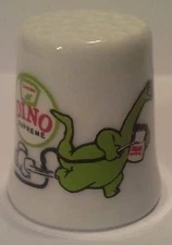 Charming Sinclair Dino Collectible Porcelain Thimble