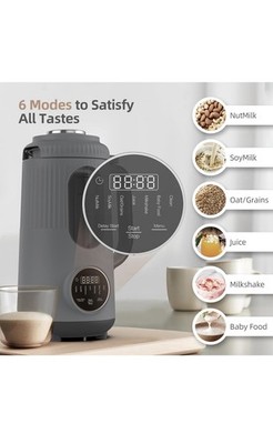 8-in-1 Automatic Nut Milk Maker 35 oz (1000ml) Homemade Almond, Oat, Soy