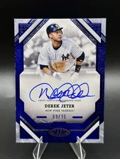 2025 Topps Tier One Derek Jeter Blue Foil ON CARD Auto #/15 #T1A-DJ Yankees