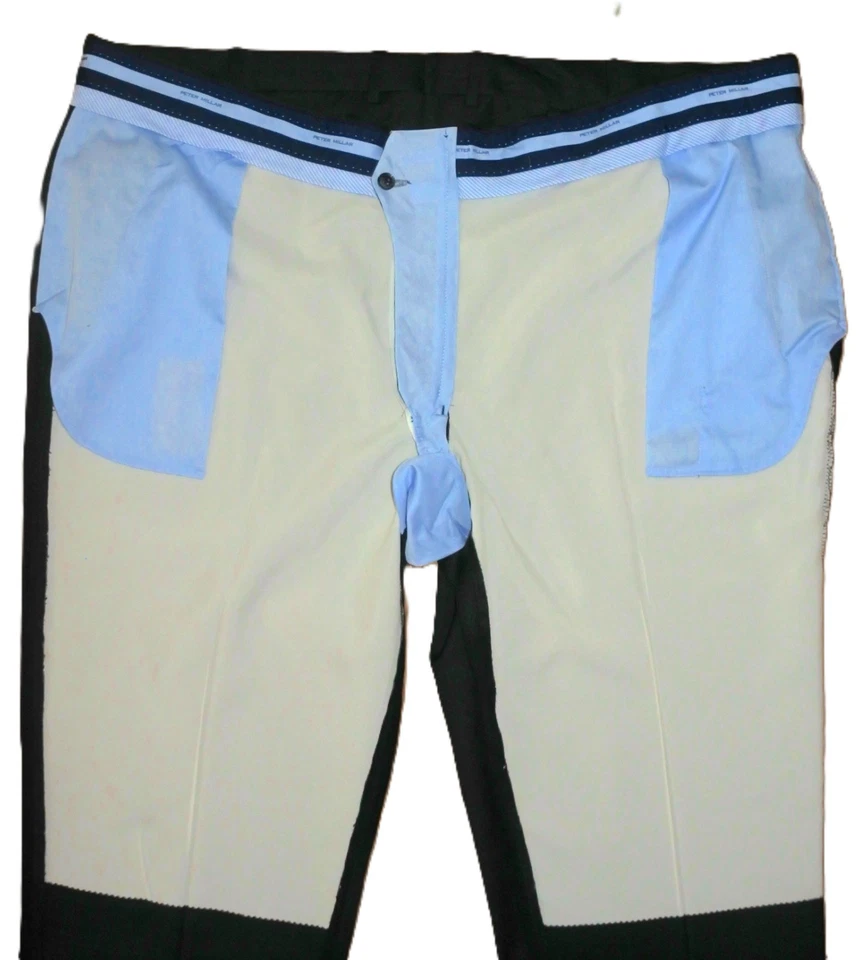 Pantalones de vestir de lana Peter Millar 38 gris carbón 50 sin dobladillo para hombre nuevos sin etiquetas Foto 3 de 4