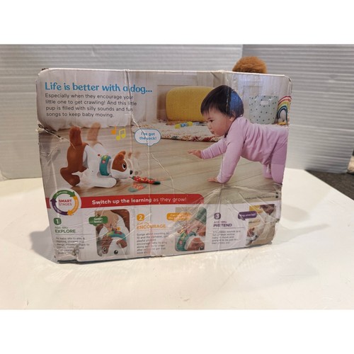 Fisher price Crawl With Me Puppy Baby Learning Toy 123 Dog distressed box - Picture 8 of 8