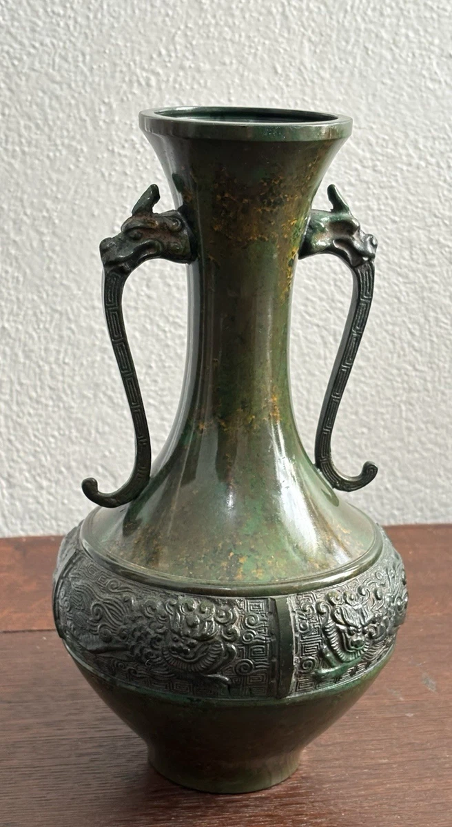 铜日本古董花瓶| eBay