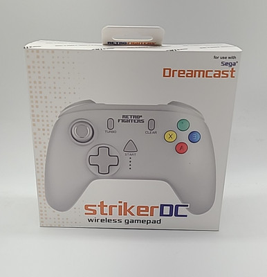 StrikerDC  Sega Dreamcast Wireless Retro Fighters Controller White Gamepad