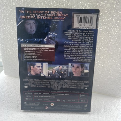 Untraceable (DVD, 2008) Sealed New With Slip On Cover - Imagen 2 de 3
