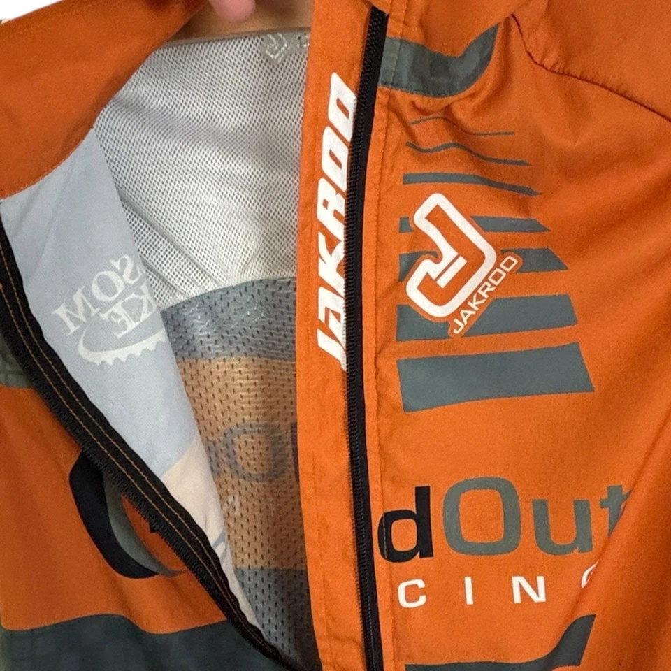 Camiseta deportiva de ciclismo Jakroo cremallera completa sin mangas para hombre S naranja equipo carrera rendimiento Foto 3 de 4