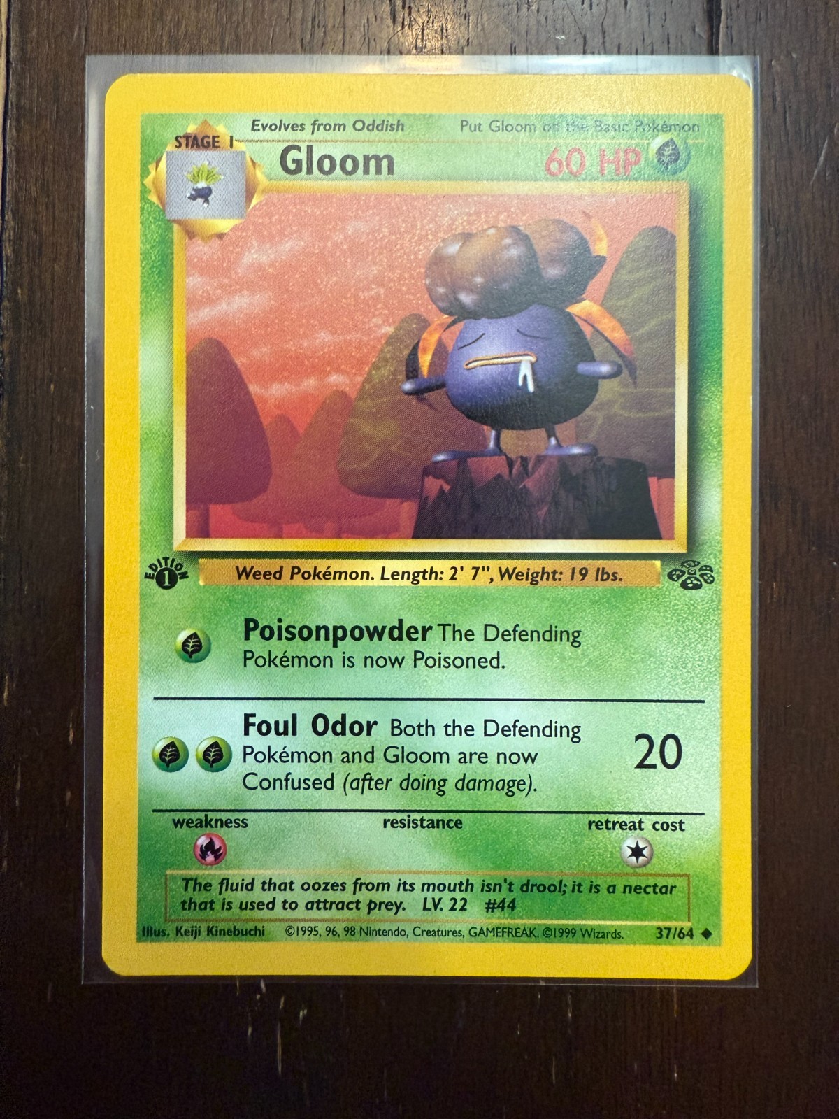 Pokemon TCG Gloom Card 37/64 Jungle Regular 1st Edition NM Matt
