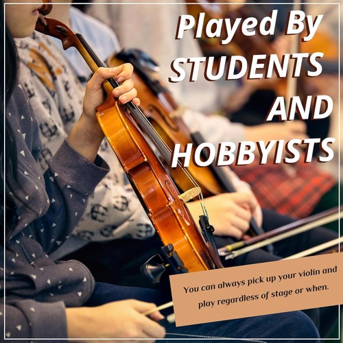 1/4 Size Acoustic Violin + Case + Bow + Rosin Natural for Beginner Student New - Picture 5 of 7