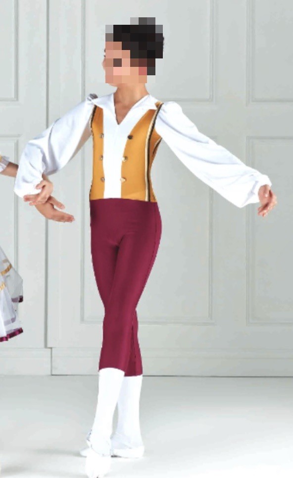HARMONY Costume danza classica bambino tuta pescatora multicolore tg 8/10 anni