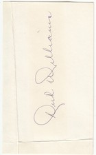 Dick Williams SIGNED AUTOGRAPHED 3x5 Card Vintage Hall of Fame Deceased Creases