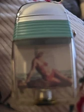 Vintage Scripto VU Lighter Sexy Girl on Beach with Green Band 