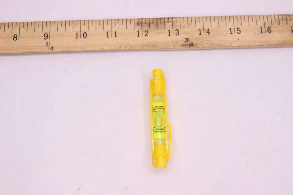 (6-Pk) High Visibility Line Level Plastic Yellow 3" - Image 3 of 3