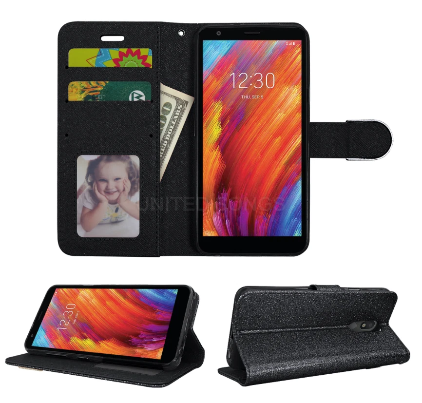 LG Escape Plus/Arena 2/K30 (2019) / Aristo 4 Plus/Prime 2 - Black Ribbon Wallet - Image 2 of 2