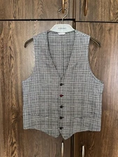 Manuel Ritz Grey Single Breasted Waistcoat Gilet Vest Men's Sz EUR 50
