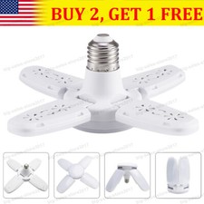 E27 Base LED Garage Light Bulb Deformable Ceiling Fixture Lights Warehouse Lamp