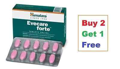EVECARE FORTE Himalaya 1 BOX 30 Tablets 02-2028 expiry Buy 2 Get 1 Free