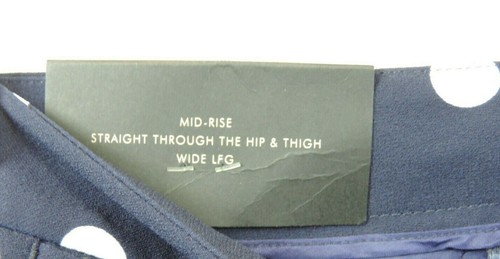 Banana Republic Blake Fit Dot Wide Leg Navy Pants Size 8 uk CR096 JJ 09 - Picture 5 of 8