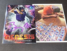 Benny Montgomery Rockies Auto Signed 2021 Bowman Draft Genesis Full Sig