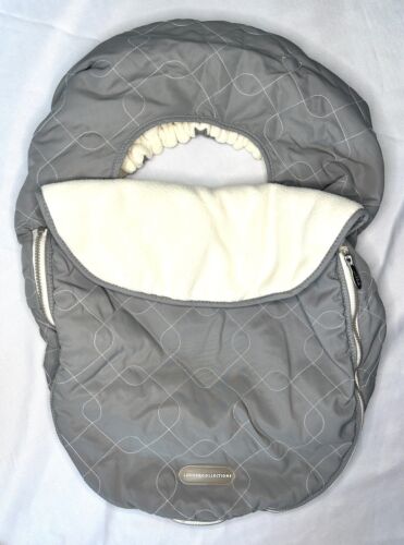 JJ Cole Infant Carrier Cover bundle me - Neutral Gray Weather Resistant+Fleece - Picture 1 of 6