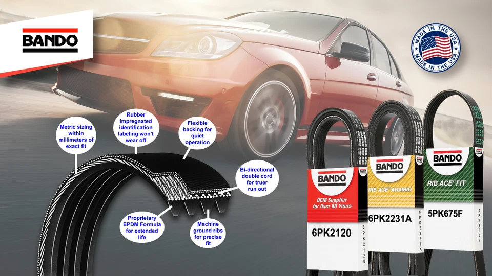 Ремень привода Serpentine от оригинального производителя подходит для LEXUS GX470 V8 4,7 л 2003-2009 - 6PK2240 - Изображение 4 из 4