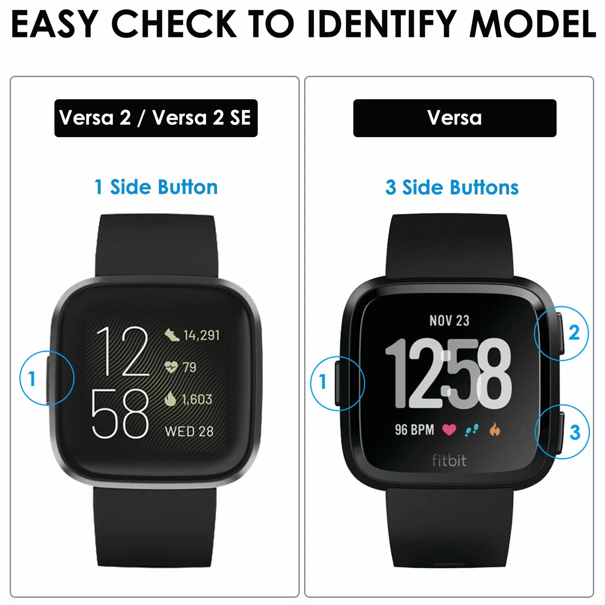 Fitbit versa online lite screen black