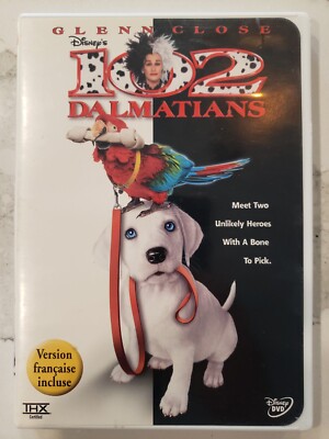 102 Dalmatians (DVD, 2001) With Inserts! Glenn Close