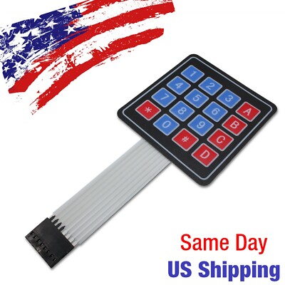 Membrane Matrix Keyboard 16 key 4x4 Switch Numeric Arduino PIC ESP32 - US SHIP!