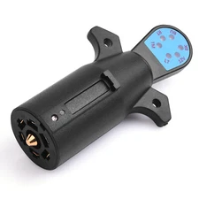 7 Way RV Blade Trailer Light Wiring Tester Hitch LED Connector Adapter Pin Plug