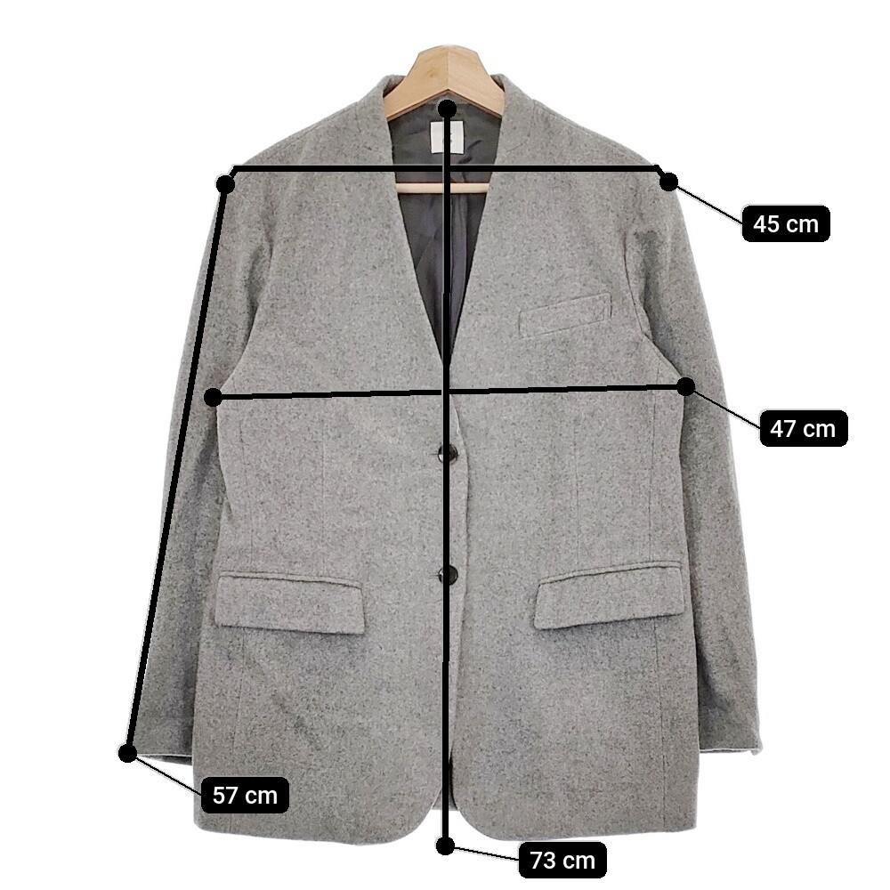 ROKU 6 BEAUTY&YOUTH MELTON NO COLLAR JACKET No color jacket gray 5 