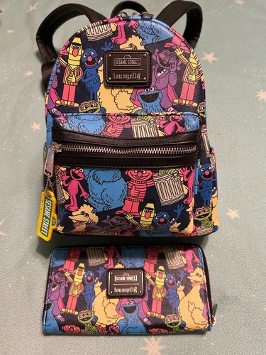 Sesame Street Loungefly Bag & Zip Wallet Barnes & Noble 50th Anniversary