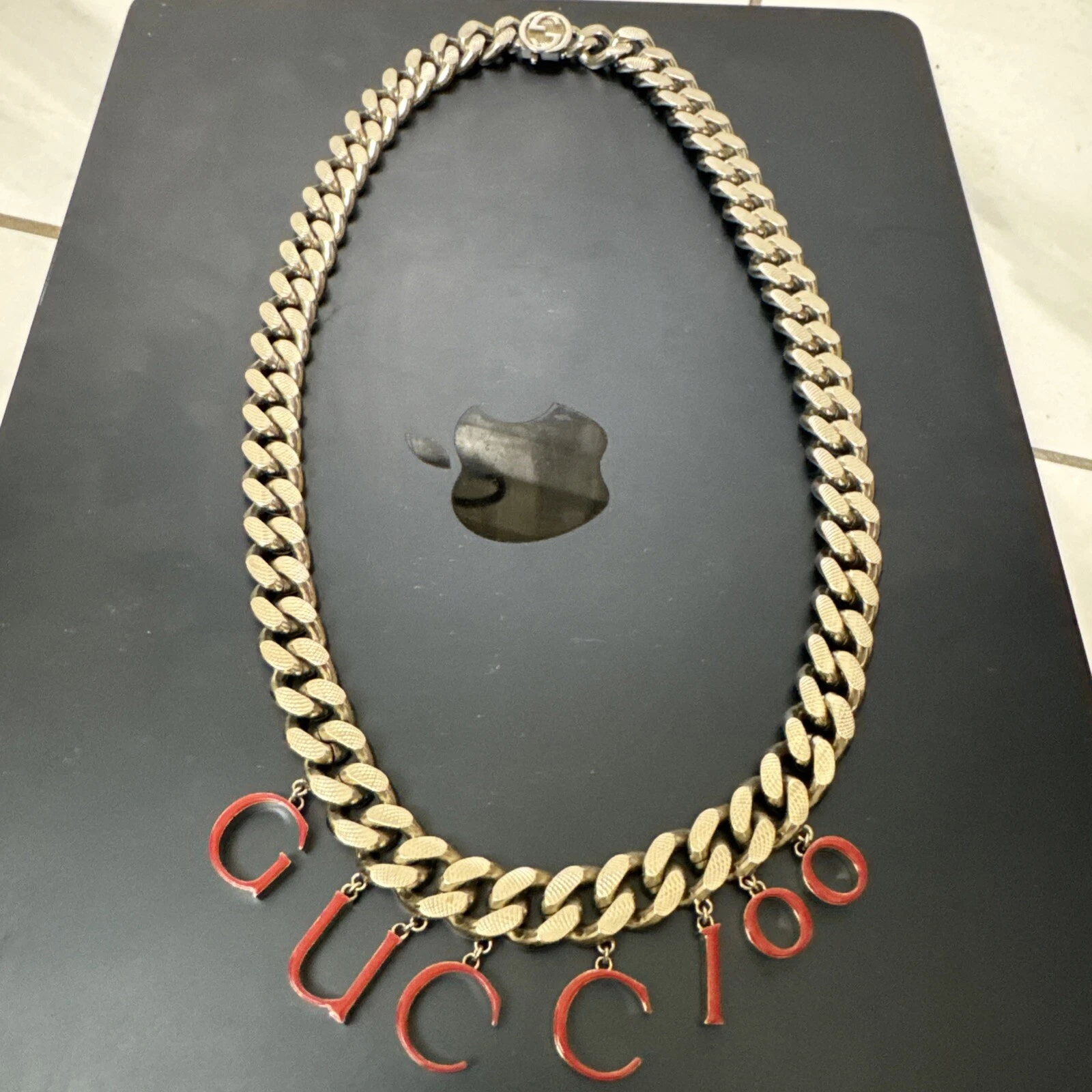 Collier Gucci 100ème anniversaire limité GUCCI émail rouge