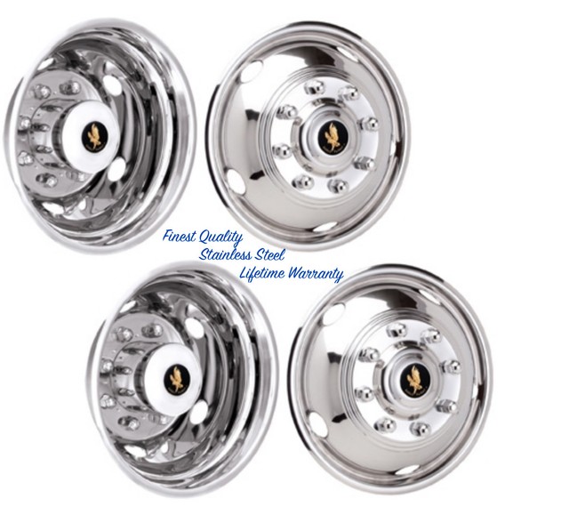 17" DODGE RAM 3500 BOLT ON 8 LUG DUALLY STEEL WHEEL SIMULATORS DUAL RIM