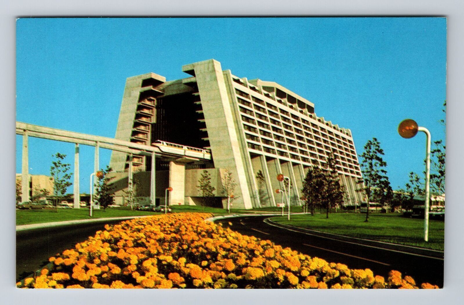 Vintage Antique Postcard of Disney World Contemporary Resort in Orlando Florida  